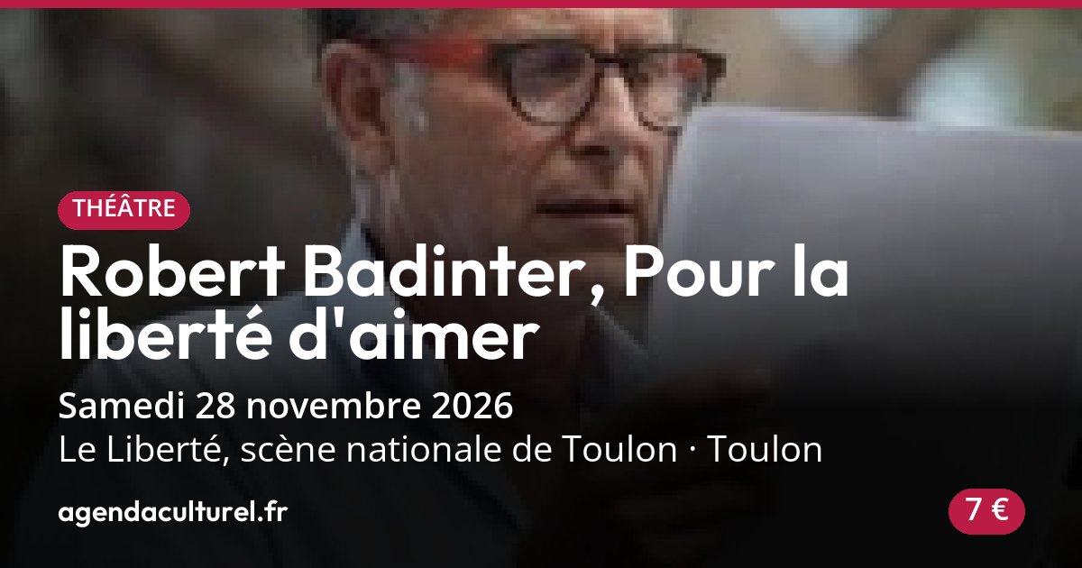 Pour la liberté d'aimer à Toulon le 28 nov. 2026, dès 14 ans