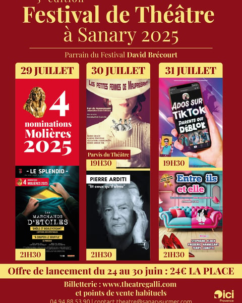 Festival de Théâtre Sanary 2025 affiche