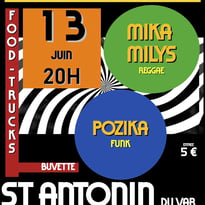 Mika Milys (Reggae) & Potzika (Funk) — Concert à Saint-Antonin du Var
