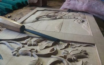 Démonstration de sculpture sur bois