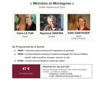 Soirée concert classique et cocktail dînatoire harpes et guitare