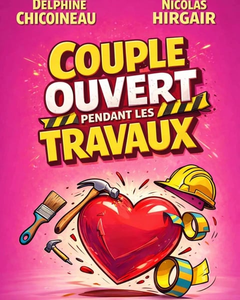 Couple ouvert pendant les travaux