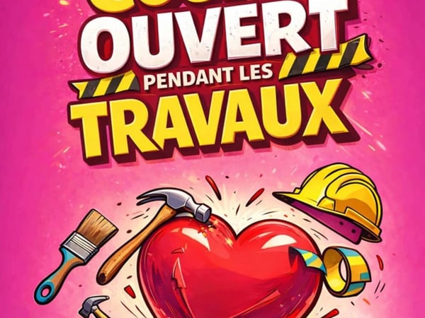 Couple ouvert pendant les travaux